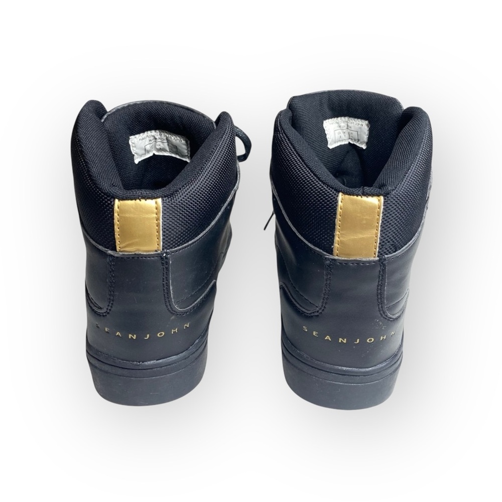Sean John ᯾ Men’s Shoes Hardlined High Top Sneakers ᯾ Black + Gold ᯾ 8M EUR 41 - Picture 14 of 16